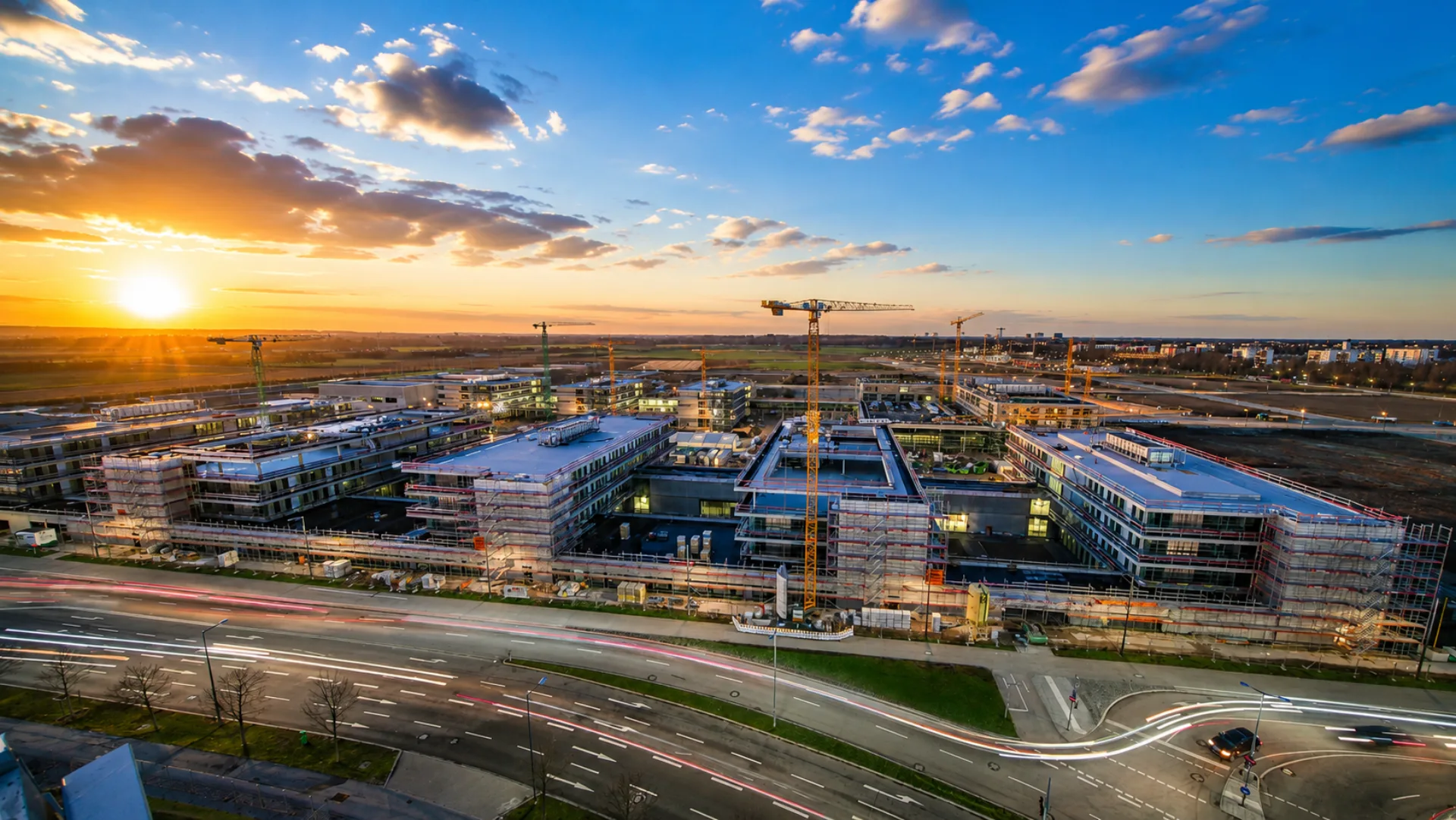 Industriehalle mit Stahlcoils – Entstehung
